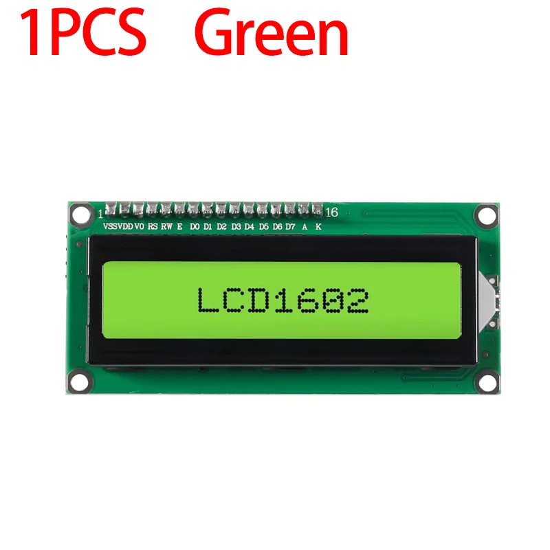 LCD1602 1602 LCD-Modul Blau/Gelb Grüner Bildschirm 16x2 Zeichen LCD-Display PCF8574T PCF8574 IIC