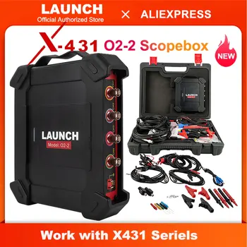 LAUNCH X-431 Oszilloskop O2-2 Scopebox Analizador 4-Kanal-Tester, kompatibel mit X-431 PAD VII, PAD V, PAD V
