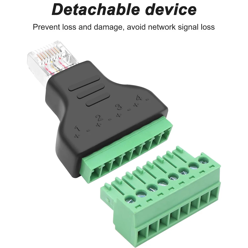 RJ45 Schraubklemmenadapter RJ45 8P8C Breakout-Board Stecker Buchse – Bild 2