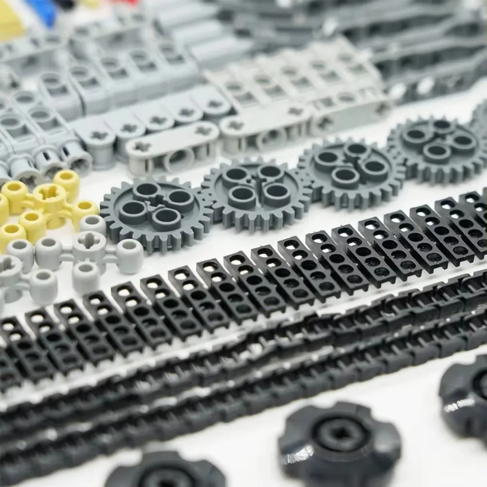 Technik-Bausatz-Set mit Zahnrädern, Achsen, Rädern (768 Stück) – Bild 2