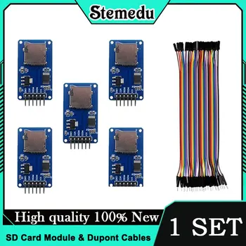 Micro SD Karte Modul Mit 40P Dupont Kabel für Arduino ESP32 Raspberry Pi SPI Schnittstelle TF (5 Stück)