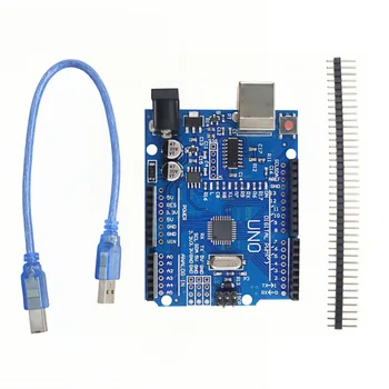 UN0 R3 Board ATmega328P Entwicklungsboard mit Pin-Header und Kabel, kompatibel mit Arduino IDE-Projekten