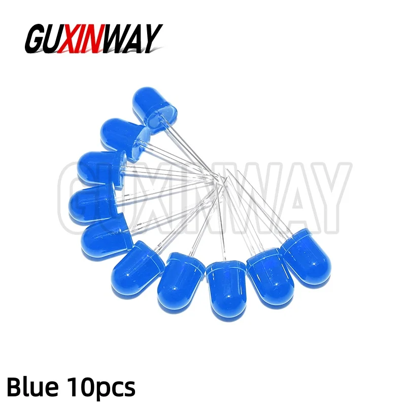 10 mm LED-Dioden, mehrfarbige Lichter, Weiß, Rot, Grün, Blau, Gelb – Bild 5