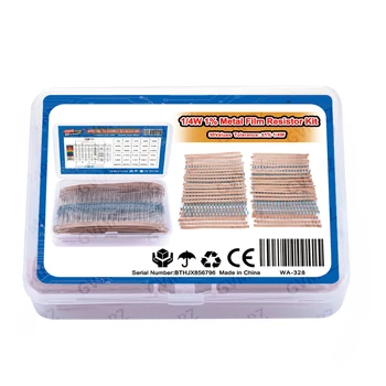 30 Werte, 1/4W Metallfilmwiderstand-Sortiment - 20 Stück pro Wert, verpackt für Elektronik-DIY (600 Stück)
