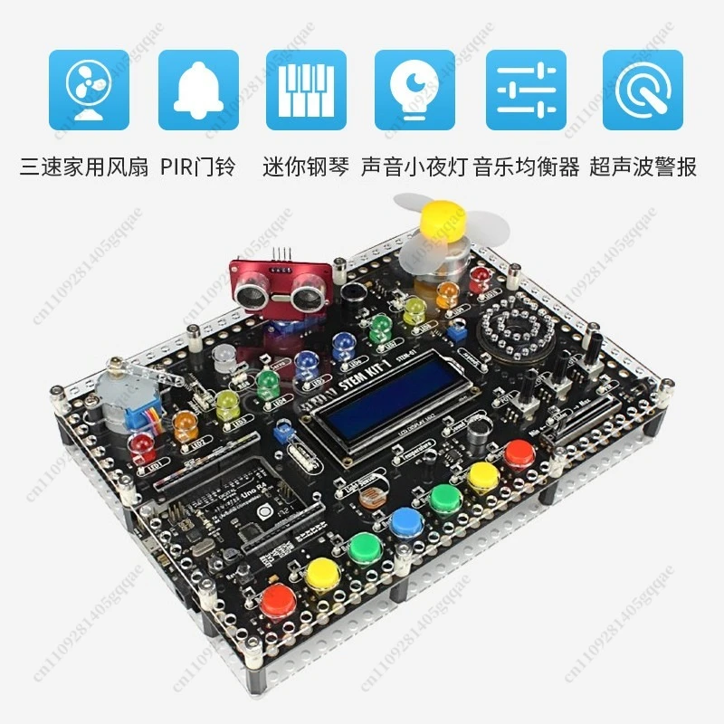 DIY STEM KIT Integriertes Entwicklungsmodul mit UNO R4 Starter-Kit für Elektronik-Programmierung für Anfänger
