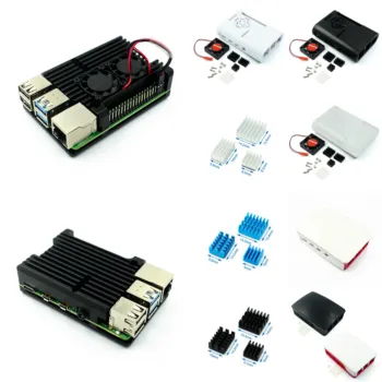 Raspberry Pi 4!!! Neue! Pi Box ABS fall mit Fan modul für Raspberry Pi 4B + 3 stücke reines aluminium