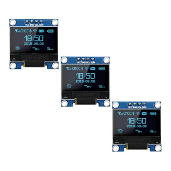 0,96' OLED-Display-Modul 128x64 SSD1306 I2C kompatibel mit Arduino Raspberry Pi ESP32 Leuchtendes