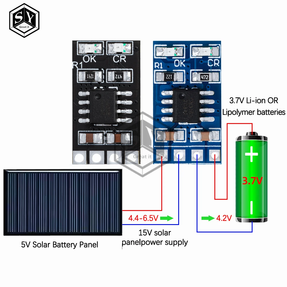 Mppt Solar laderegler 1a 3,2 v 3,7 v Lipo Li-Ionen Lithium Batterie – Bild 6