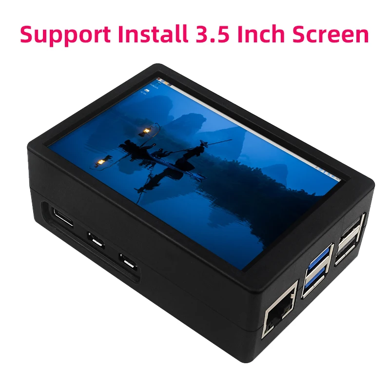 ABS-Gehäuse für Raspberry Pi 5, schwarz, silberfarben – Bild 3
