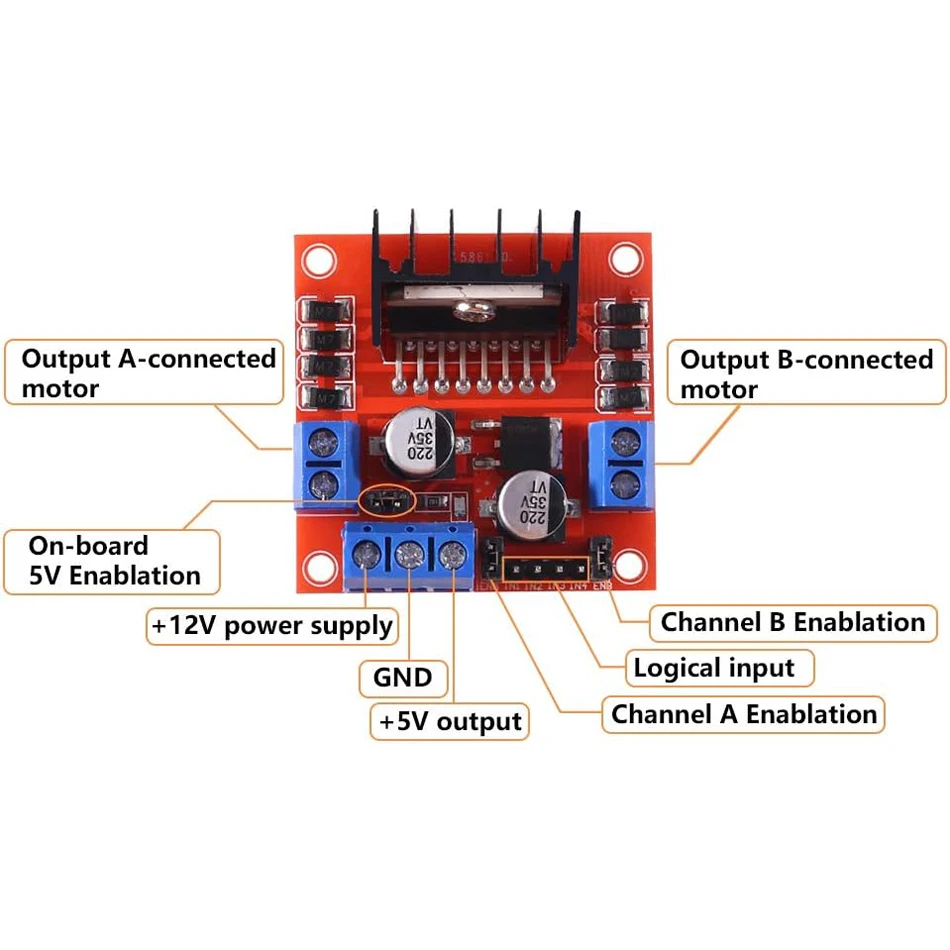 L298N Schrittmotor Treiber Controller Board Dual H Bridge Modul – Bild 5