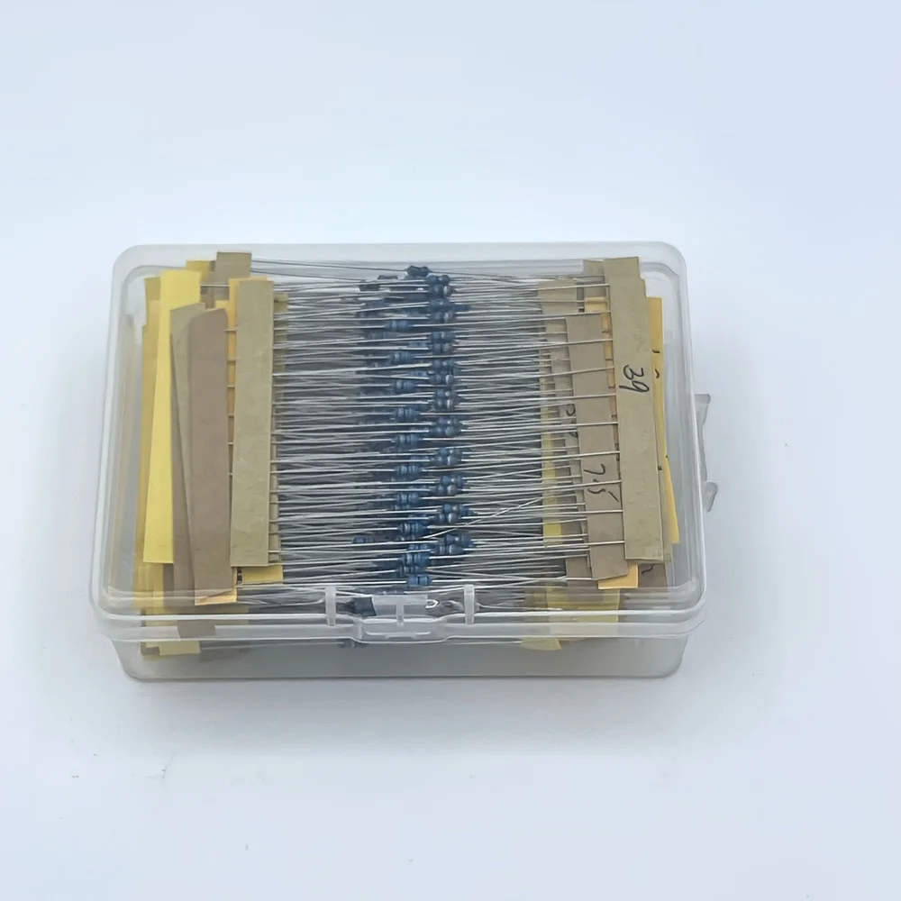64 Werte 1R - 10MR 1/8W 1% 0,125 W Metall Film Widerstände (640 Stück) – Bild 4