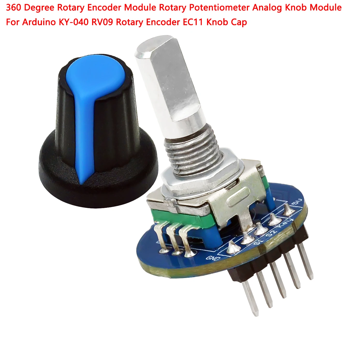 360-Grad-Drehgebermodul Drehpotentiometer Analoges Knopfmodul für Arduino KY-040 RV09 Drehgeber EC11