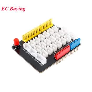 Sensor Shield Adapterplatte Erweiterungsplatinenmodul für Arduino R3 mit Reset-Taste IIC I2C UART PH2.0 Port