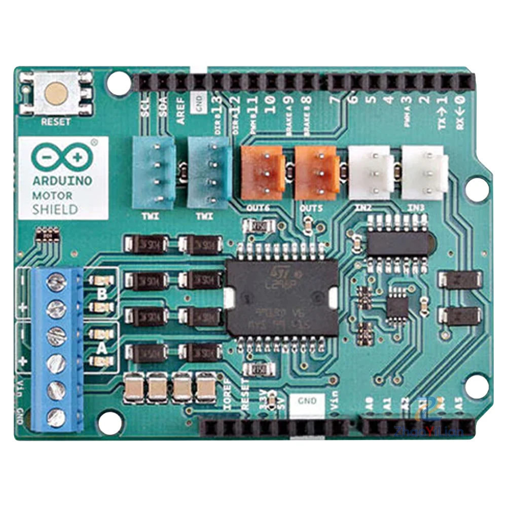 Motor Shield Rev3 Dual-Channel-Motorsteuerungsmodul, kompatibel mit Uno