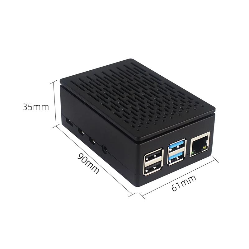 Raspberry Pi 4 Modell B ABS Fall mit Lüfter Schwarz Kunststoff – Bild 5