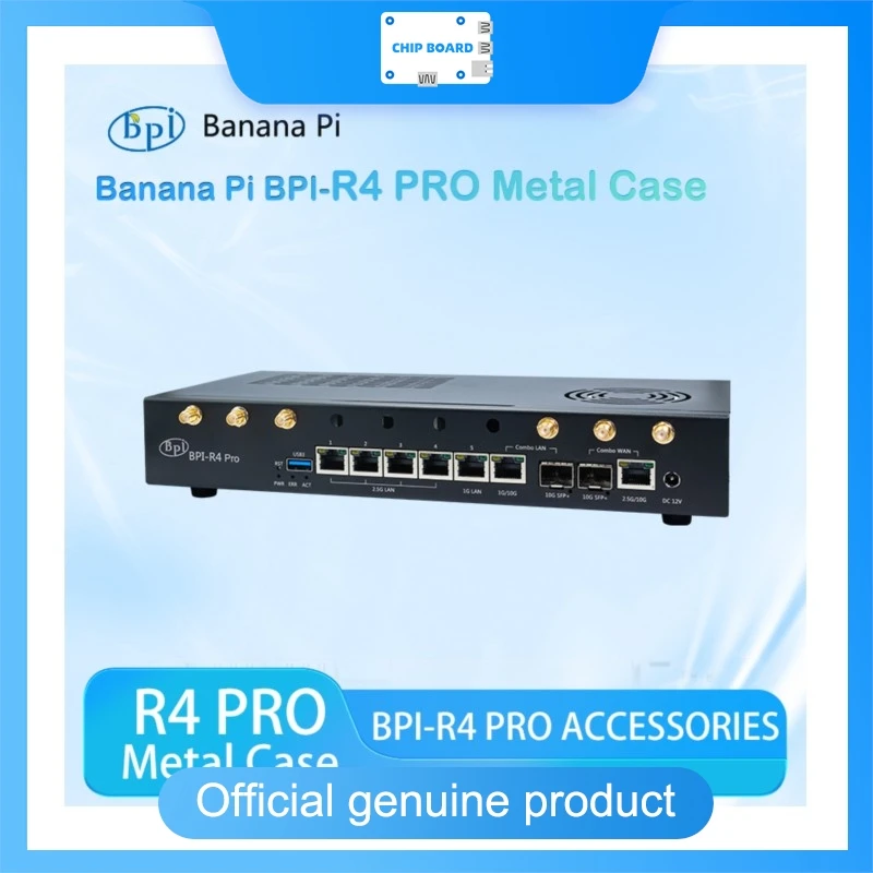 Banana Pi BPI-R4 PRO Metallgehäuse, Eisengehäuse, kompatibel mit BPI-R4 PRO Zubehör