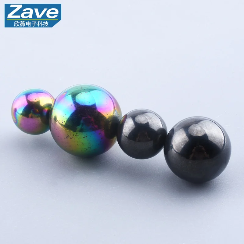 Ferrit-Magnetperlen-Set - schwarze und farbenfrohe ovale Magnetkugeln – Bild 2