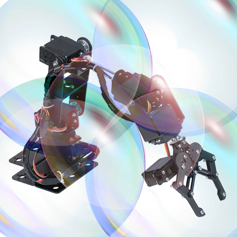 6 DOF Roboter-Metallarm-Set mit Greifer für Arduino, Programmierbares Lernspielzeug für DS3115 Digital