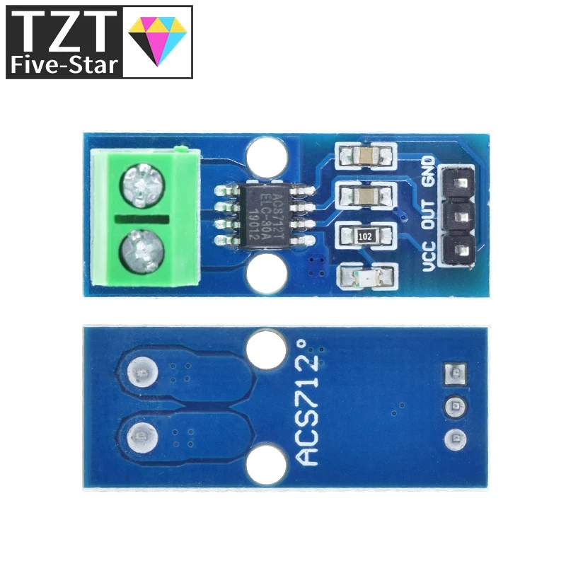 GREATZT 1/2/5PCS ACS712 5A 20A 30A Range Hall Strom Sensor Modul – Bild 3