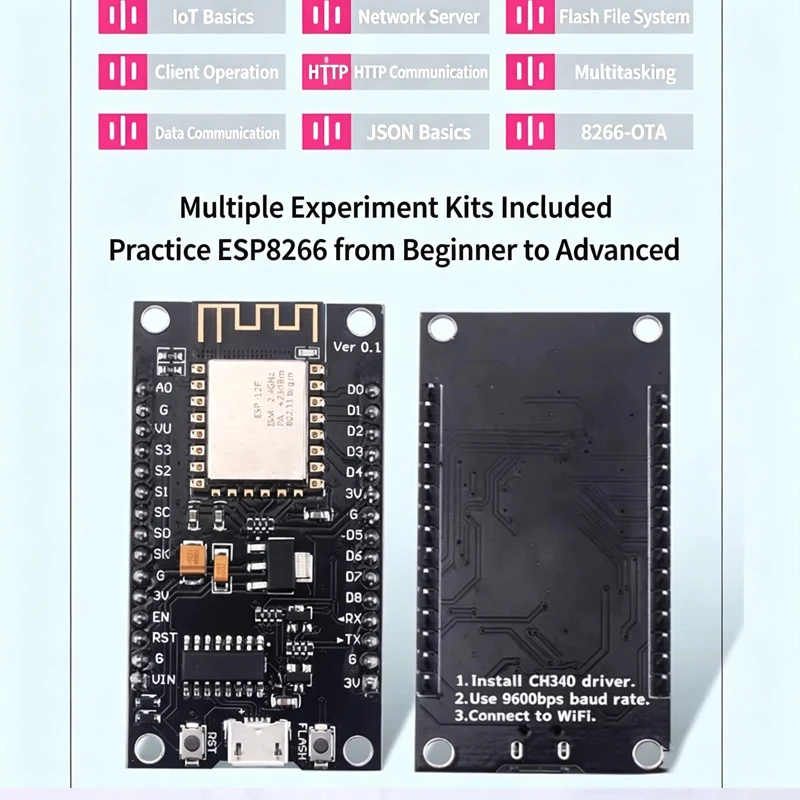 ESP8266 NodeMCU Lua V3 Entwicklungsboard CH340 USB zu TTL WLAN – Bild 4