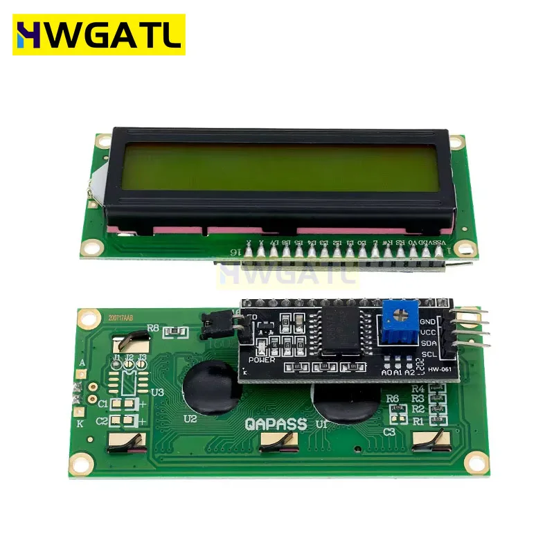 LCD1602 1602 LCD-Modul Blau/Gelb Grüner Bildschirm 16x2 Zeichen – Bild 4
