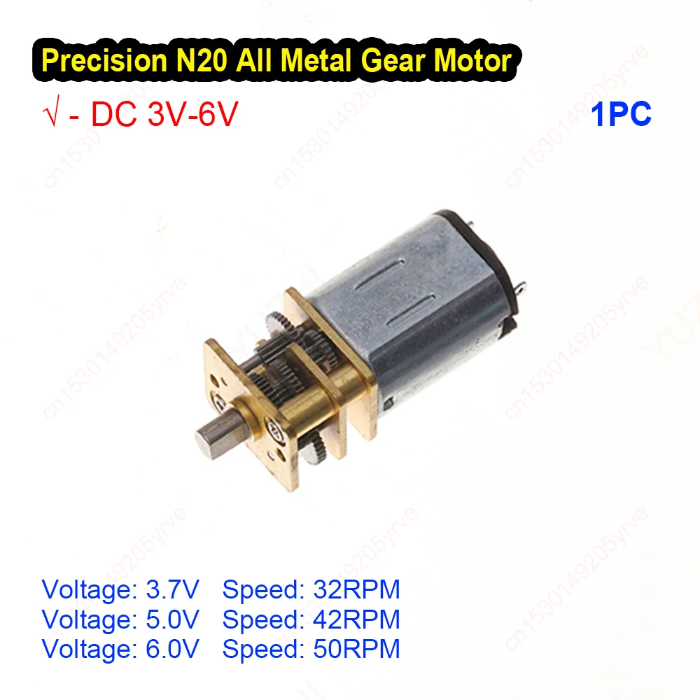 Präzisions-N20-Getriebemotor DC 3 V 3,7 V 5 V 6 V 32 U/min-50 U/min langsamer Drehzahlreduzierungsmotor