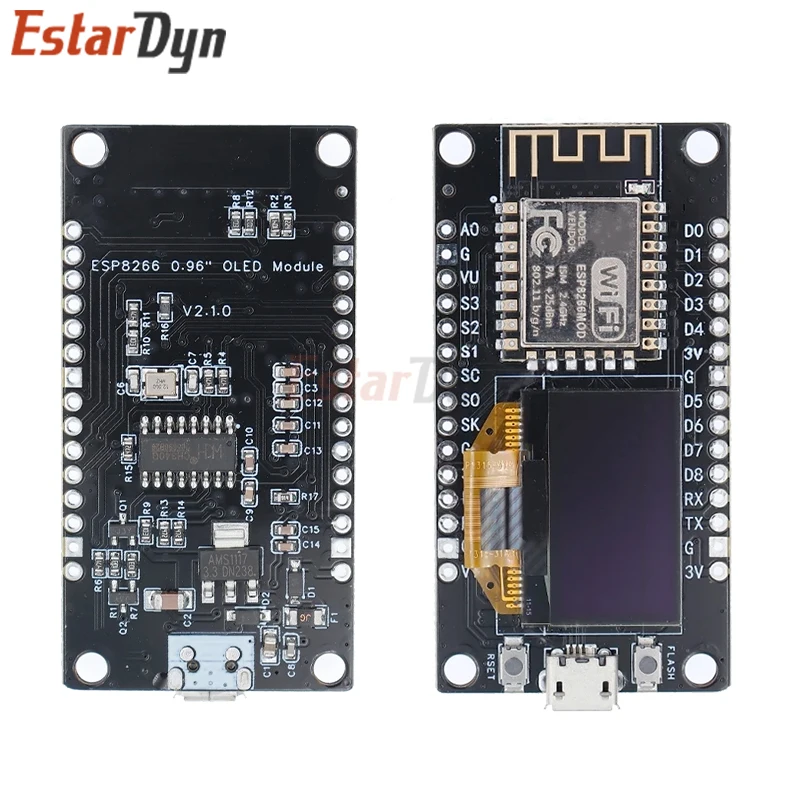 NodeMCU ESP8266 V3 Entwicklungsboard mit 0,96 Zoll OLED-Display CH340 – Bild 5