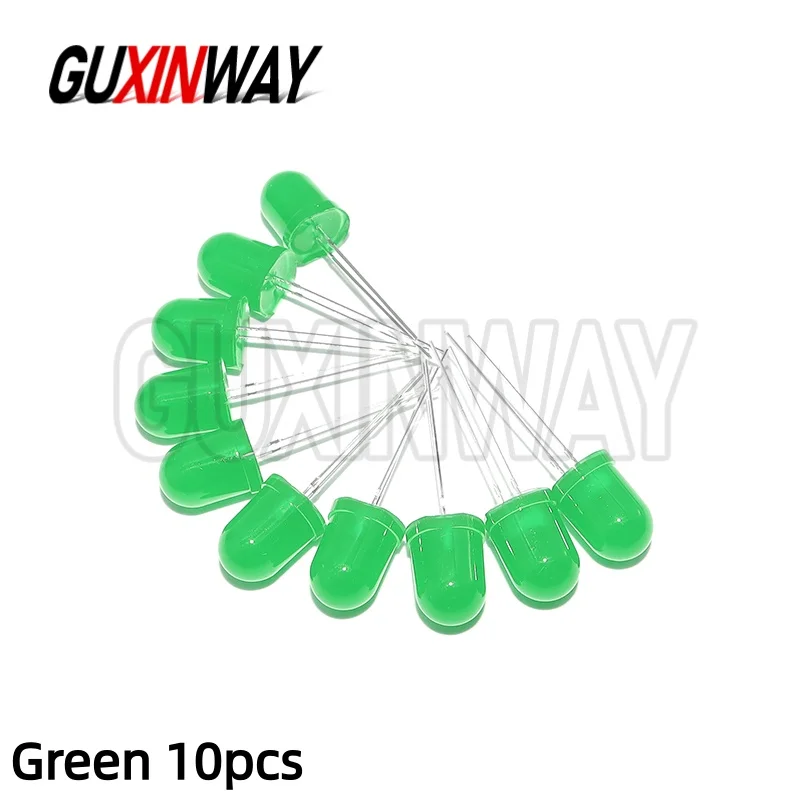 10 mm LED-Dioden, mehrfarbige Lichter, Weiß, Rot, Grün, Blau, Gelb – Bild 6
