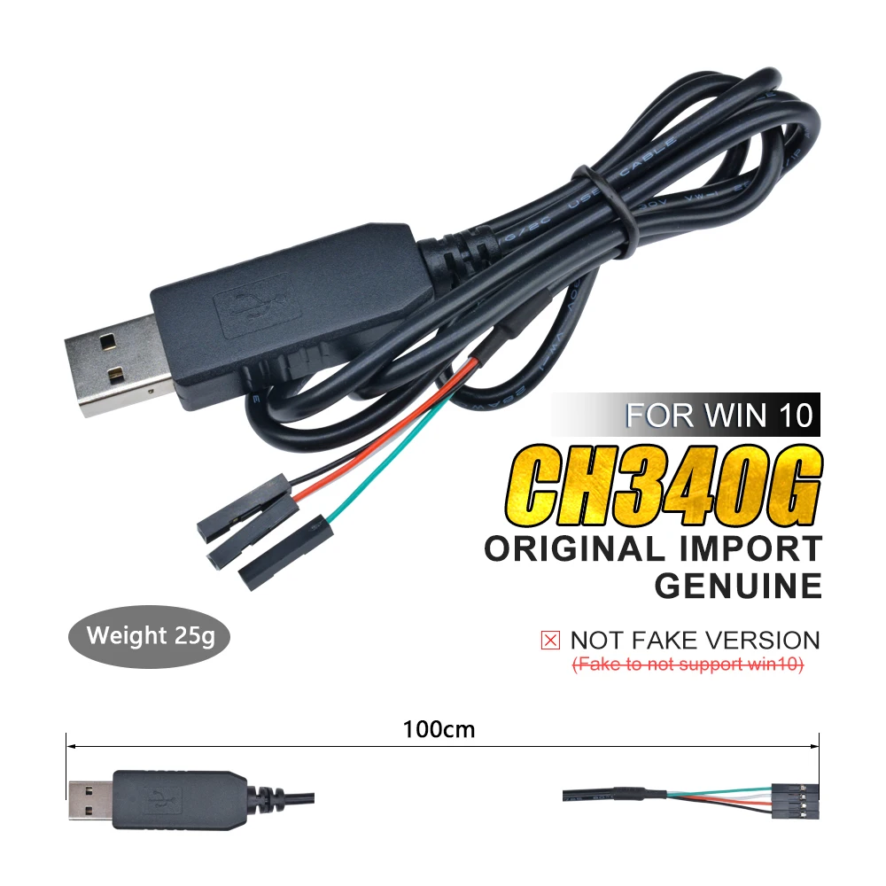 1M CH340G CH340 USB zu TTL Seriell Download Kabel Konvertieren Draht Adapter Kompatibel Win 7/8/10 für Arduino