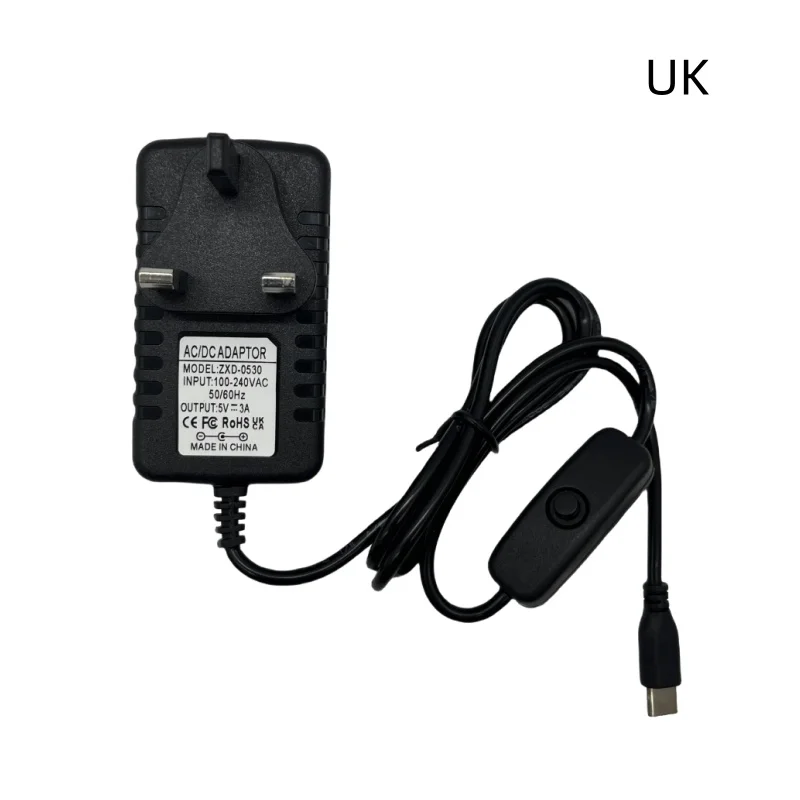 5V 3A Raspberry Pi 4 Modell B+ Netzteil USB Typ-C Port Netzteil AC – Bild 4