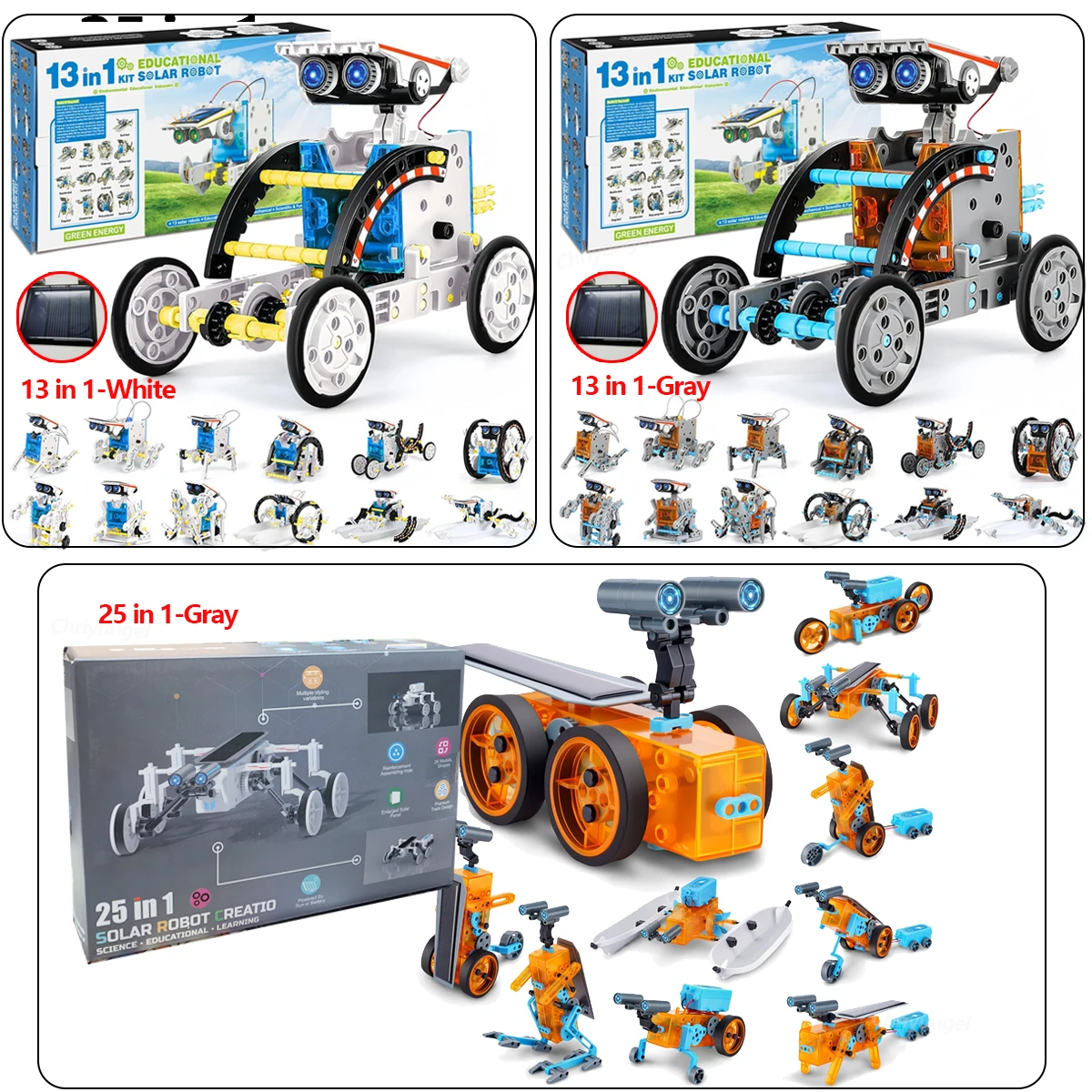13-in-1-Solarroboter-Set, STEM-Lernspielzeug, DIY, wissenschaftliches – Bild 6