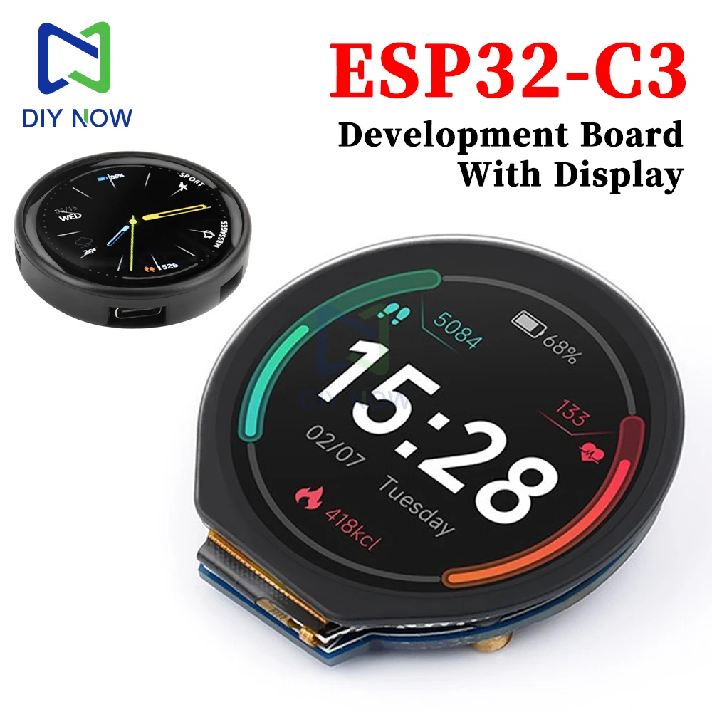ESP32-C3 LVGL 1,28 Zoll Runddisplay GC9A01 240*240 IPS-Display ESP32-C3 WIFI Bluetooth Entwicklungsboard Dual