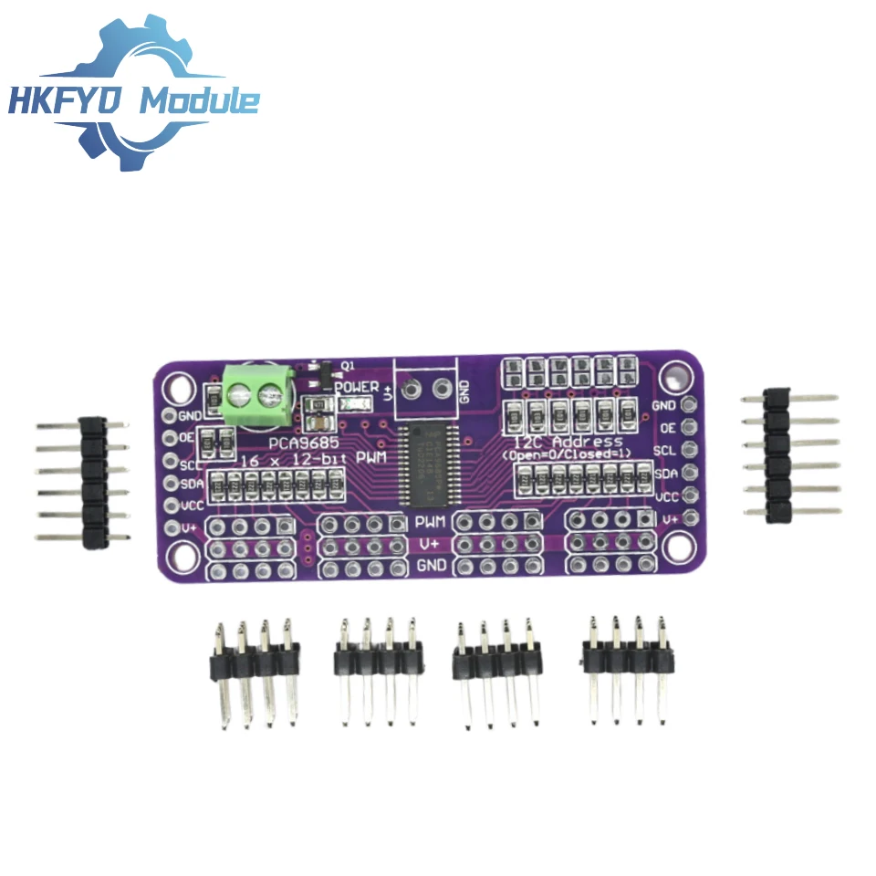 PCA9685 16-Kanal 12-Bit PWM Treiber I2C Modul für Servomotor LED Steuerung Arduino Raspberry Pi kompatibel