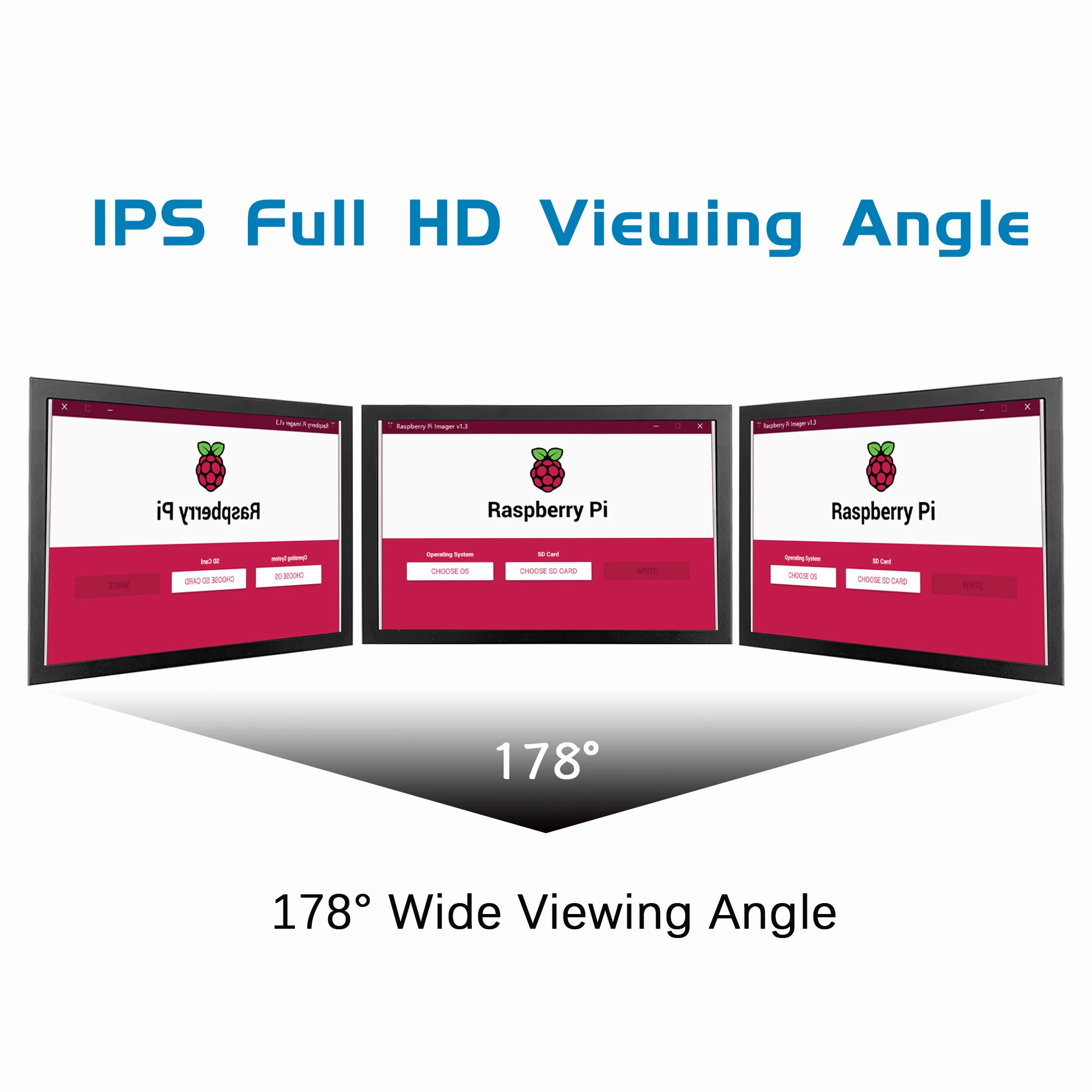 Raspberry Pi 7 Zoll ohne Touch-Bildschirm IPS 1024 x 600 HD LCD – Bild 5