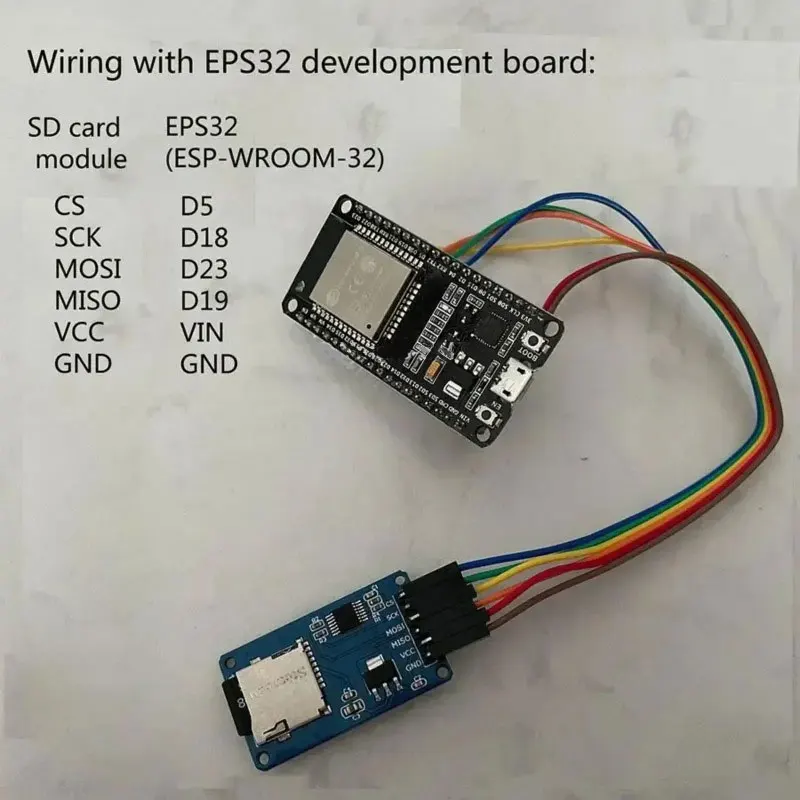 Micro-SD-Kartenmodul mit 40P Dupont-Kabeln für Arduino ESP32 Raspberry – Bild 6