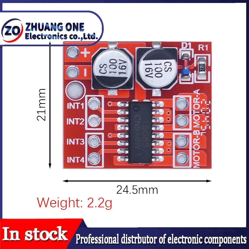 L298N Treiberplatine Modul MINI L298N Schrittmotor Smart Car Robot Steckbrett Peltier High Power DC Motor