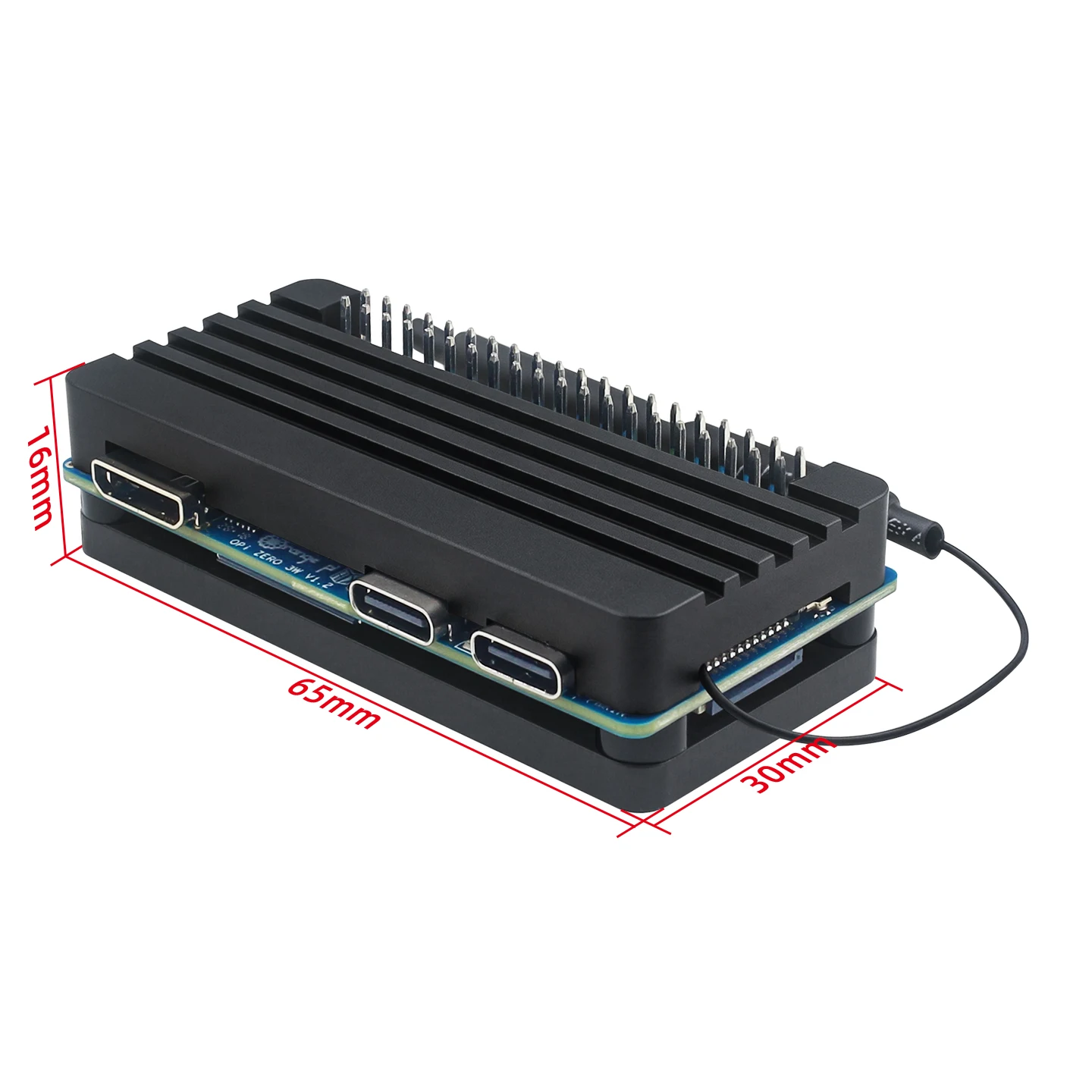 Orange Pi Zero 3W Gehäuse Vollaluminium / Aluminium-Acryl-Schutzhülle – Bild 6