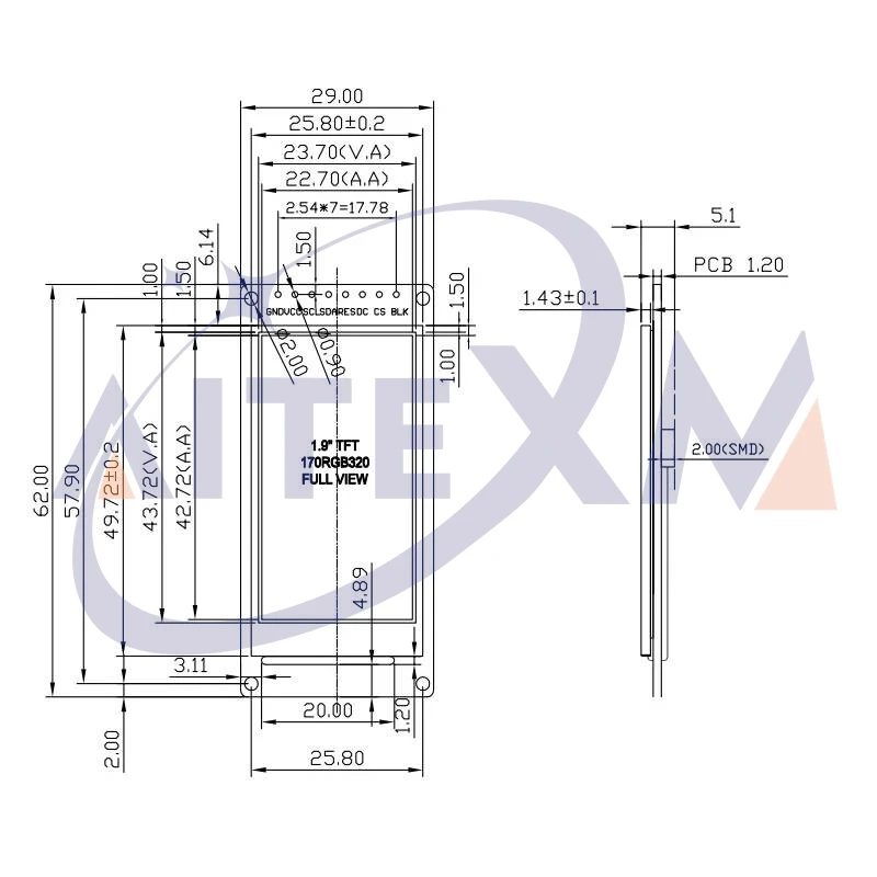 1,9 Zoll ST7789 IPS Vollwinkel TFT Display Bildschirm LCD Farbe – Bild 6