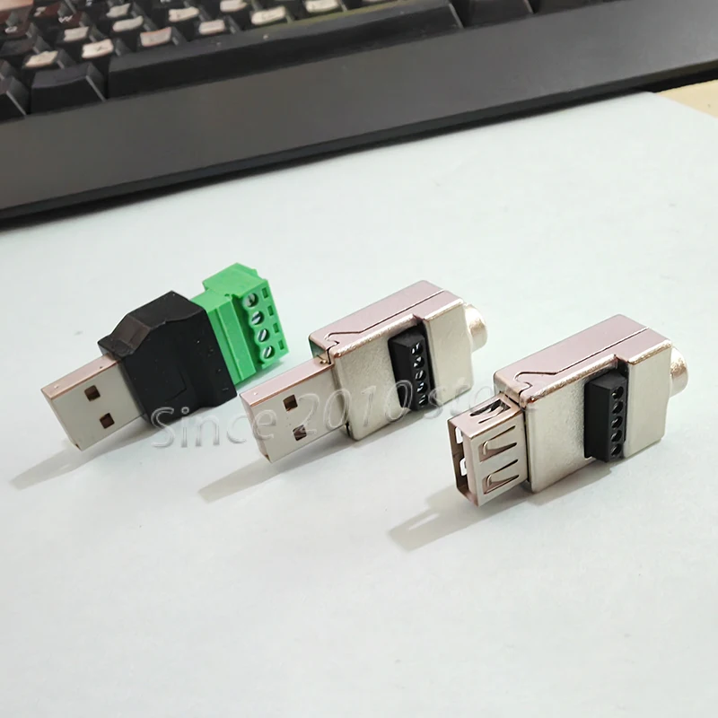 USB 2.0 lötfreier Adapter A-Typ Stecker/Buchse (3 Stück) – Bild 5