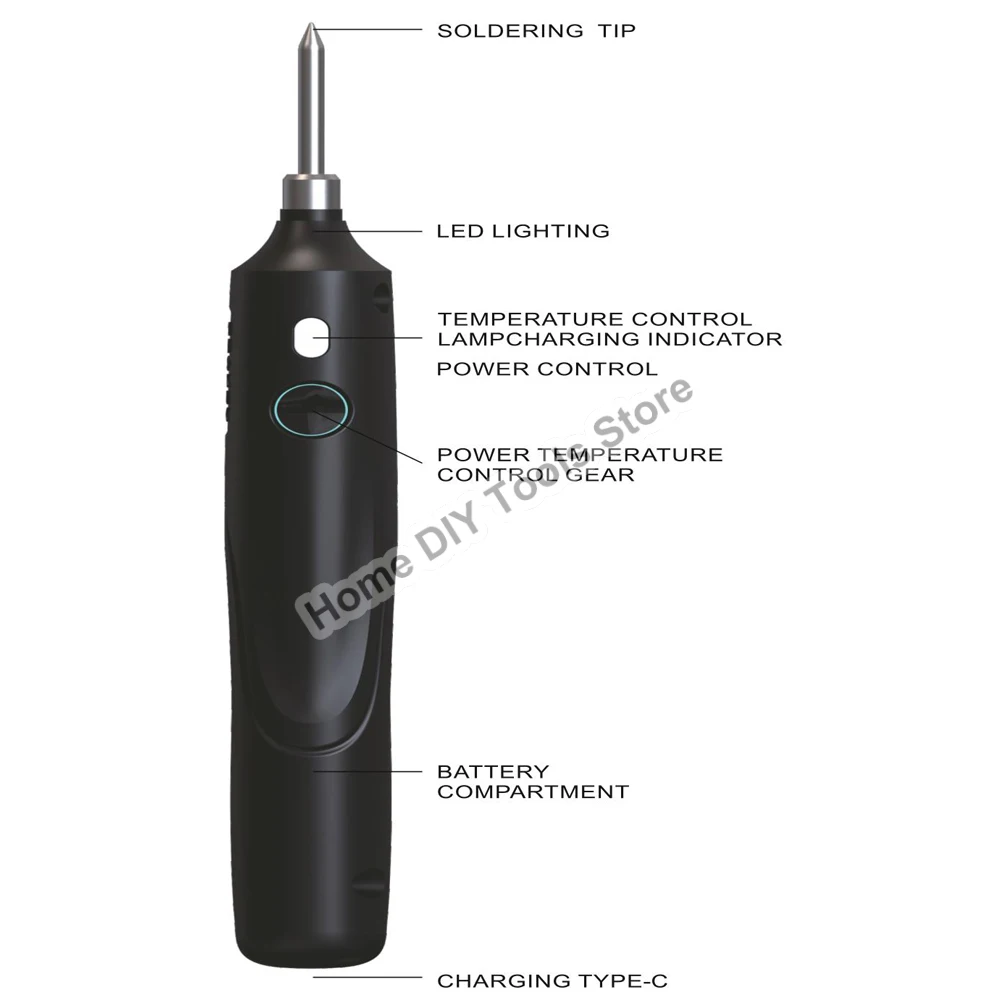 8W USB-Lötkolben-Set mit einstellbarer Temperatur Keramik kern Heizung – Bild 2