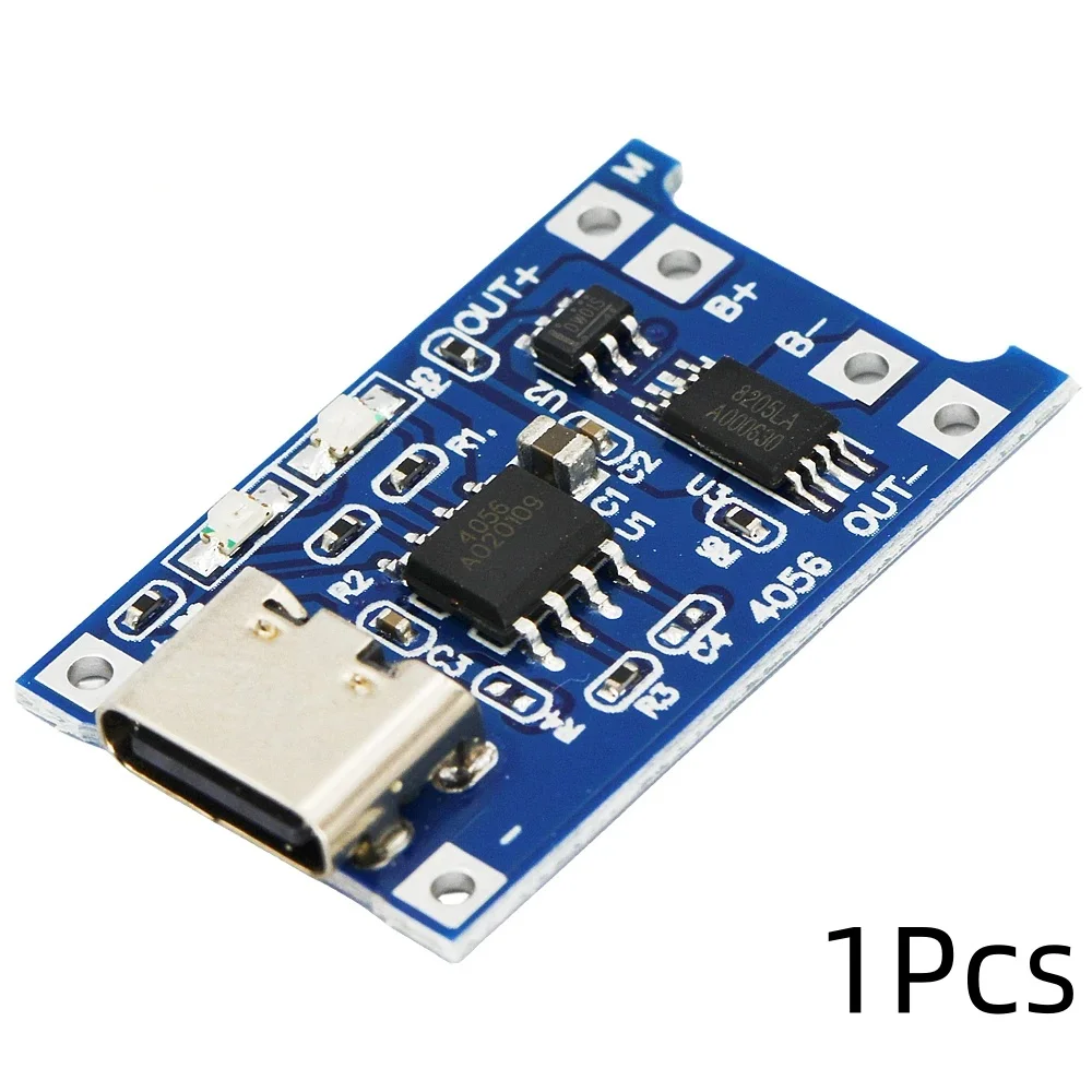 TP4056 5 V 1 A Typ-C USB 18650 Lithium-Batterie-Ladeplatine Ladegerät-Modul mit Schutz (10 Stück)