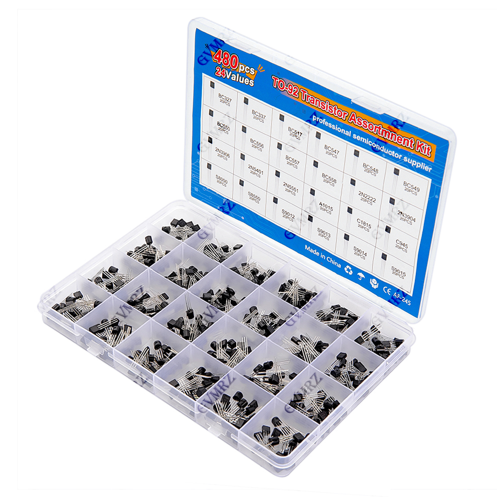 TO-92-Transistor-Sortiment-Set mit 24 Werten (480 Stück) – Bild 3