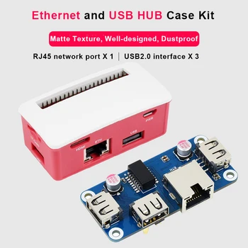 Raspberry Pi Zero 2W Ethernet/USB HUB HAT (B) für Raspberry Pi Serie 1 x RJ45 3 x USB 2.0 Schnittstelle