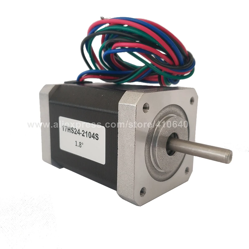 Schrittmotor 17HS24-2104S L 60 mm Nema 17 mit 1,8 Grad 2,1 A 65 N.cm und Bipolar 4-Leiter-Kabel