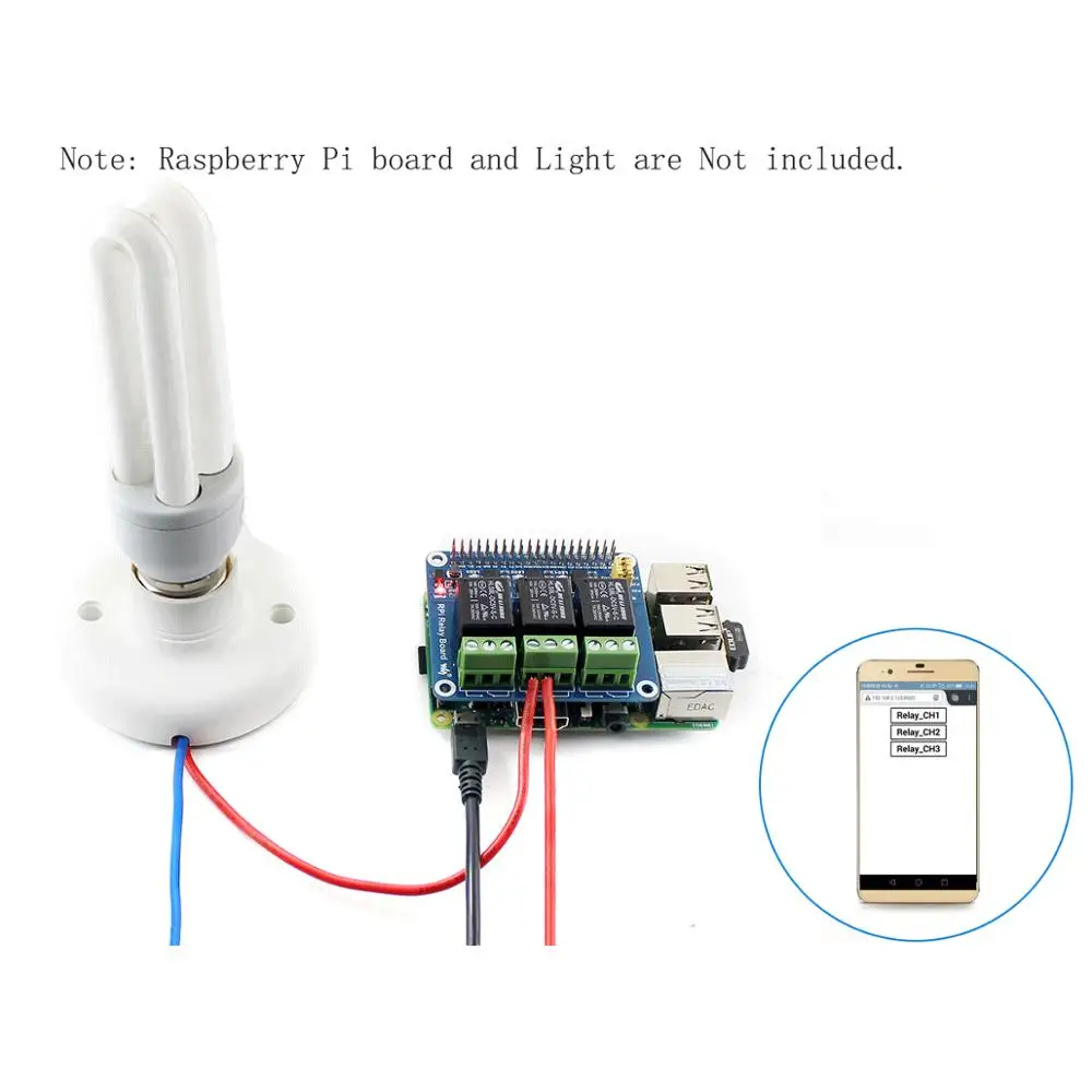 5 V 3-Kanal-Relais-HATs-Erweiterungskarte für RasPi RPI Raspberry Pi 0 – Bild 3